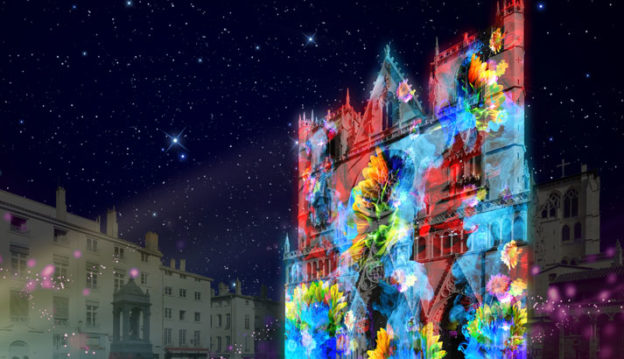 fête des lumières dans le vieux lyon